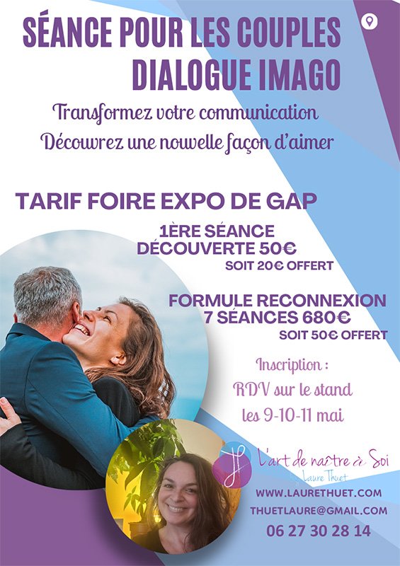 Offre Foire Expo Gap – Dialogue Imago pour Couples à tarif réduit