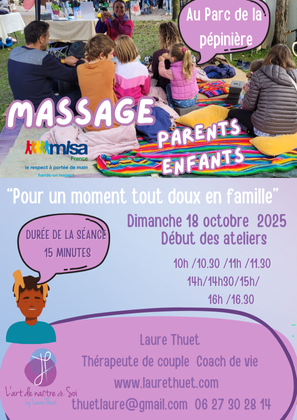 Massage Parents-Enfants au Parc de la Pépinière