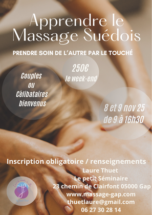 Stage Massage Suédois à Gap