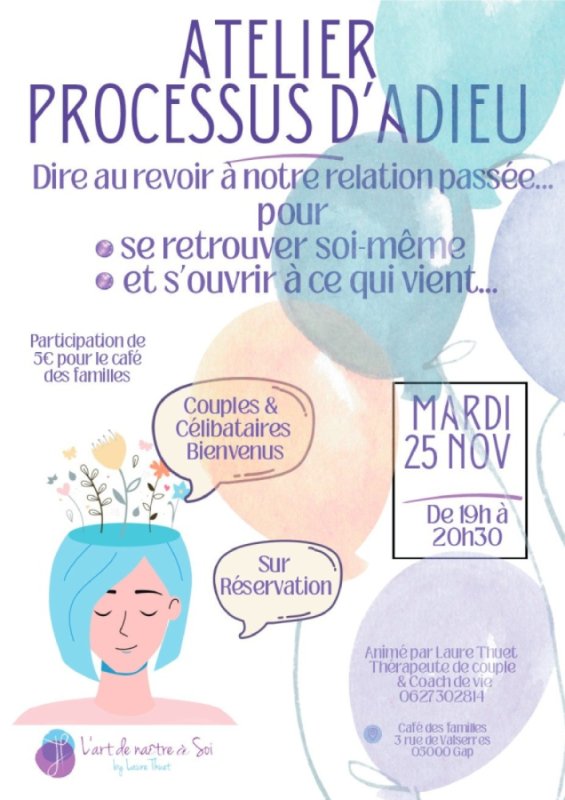 Atelier “Processus d’Adieu” à Gap – Retrouver l’équilibre après une rupture